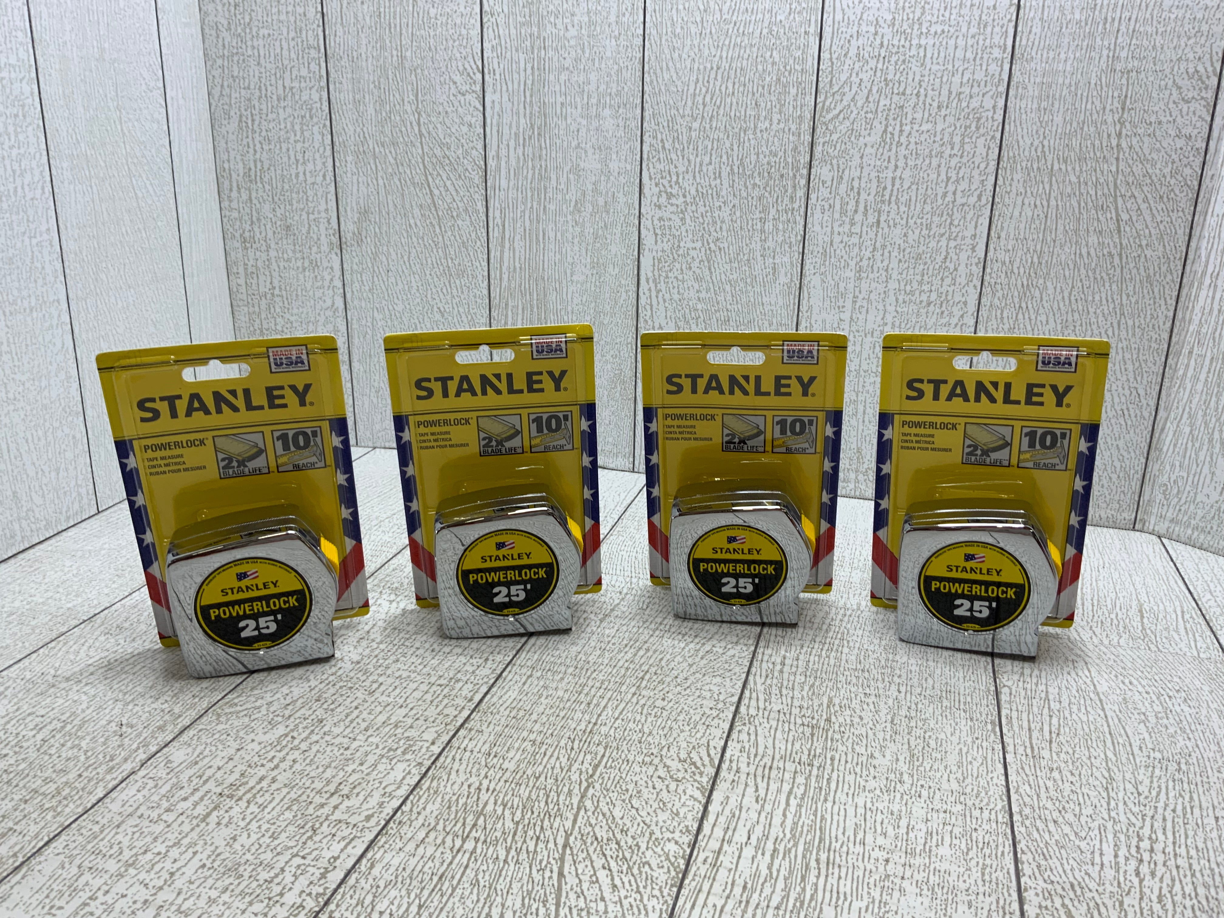 STANLEY Tape Measure, Chrome, 25-Foot (33-425) **LOT OF 6 Tape Measures** (8044805718254)